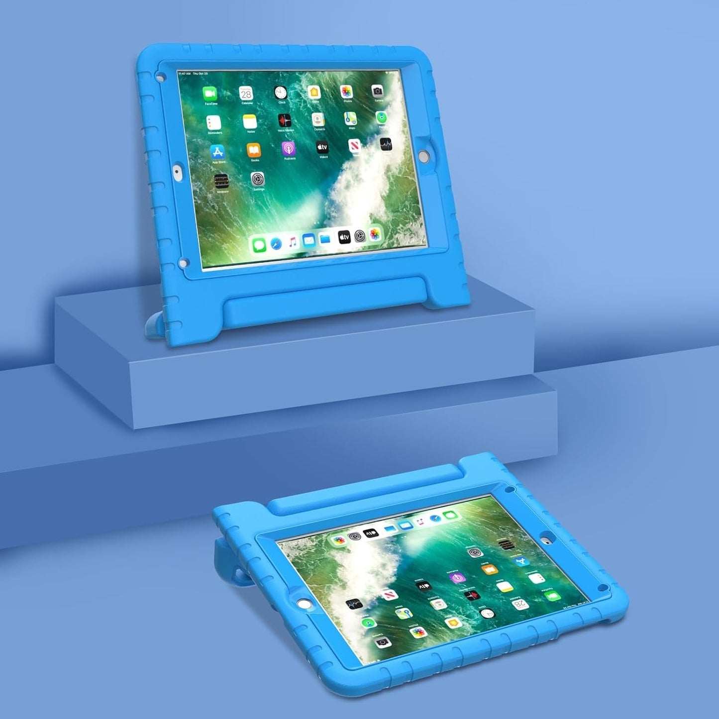 AVAWO Shockproof Foam Case for iPad 9.7″ (2017/2018/Air 2) with Built‑in Screen