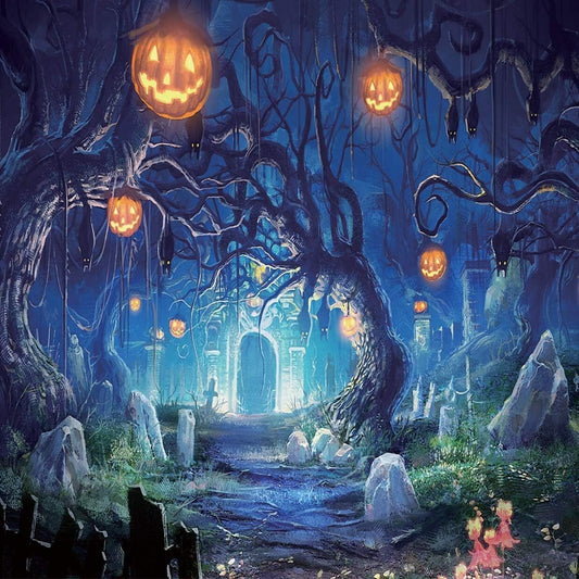 SJOLOON Halloween Backdrops Photography Party Decoration Scenes 10X10ft