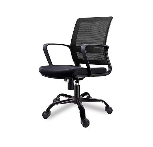 Ergonomic Chair w Armrests MidBack Office Support Mesh Computer Desk