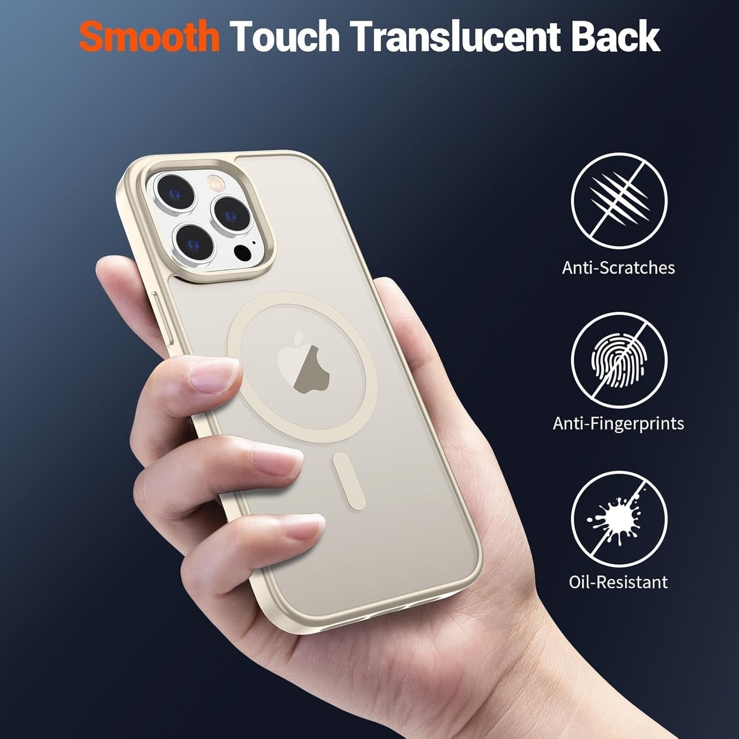 1. SUPFINE iPhone 15 Pro Max Case MagSafe Slim Matte Shockproof Antique White