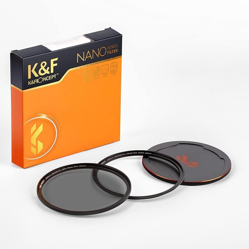 KF Concept Magnetic 82mm Circular Polarizers Filter Kit FilterRingCap