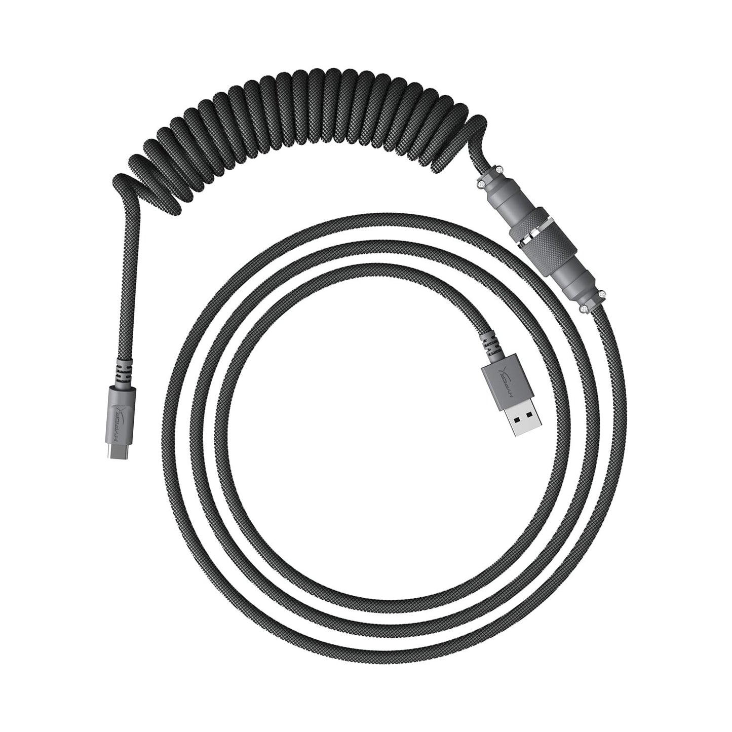 USB-C USB-A HyperX Coiled Durable Cable Stylish 5Pin Aviator Connector to