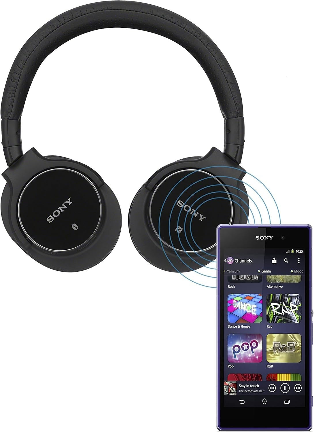 Sony MDR-ZX750DC Wireless Headphones – Noise Canceling, Bluetooth, w/ Case