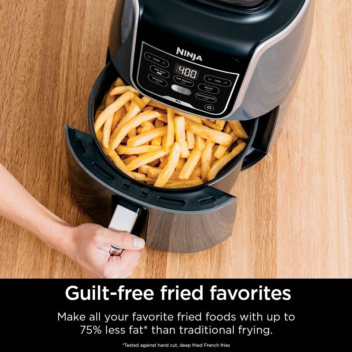 Ninja AF150AMZ Air Fryer XL – 5.5 Qt, Air Roast, Bake, Reheat, Dehydrate – Grey