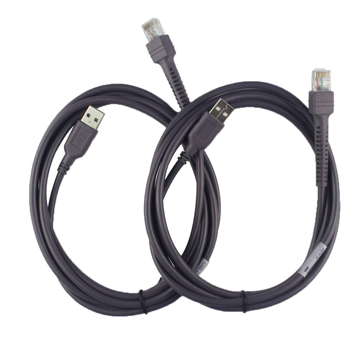 PARTSHE USB 2-Pack Cable Motorola Symbol Barcode Scanne
