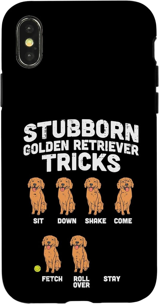 iPhone XXS Stubborn Golden Retriever Tricks Funny Dog Lover Owner Gift