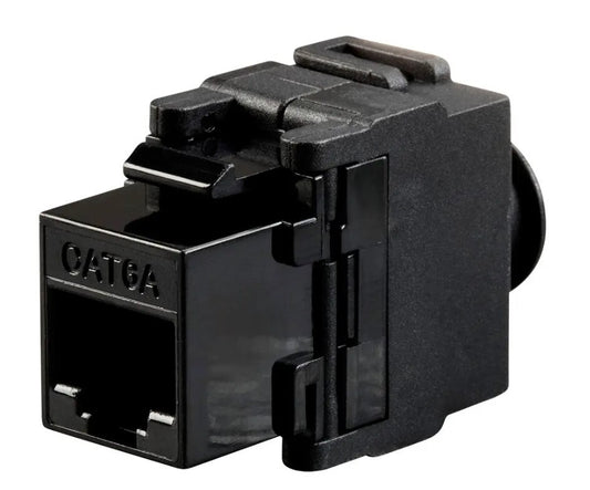 RJ-45 FTP Monoprice Cat6A Keystone Black Toolless Degree Die Cast