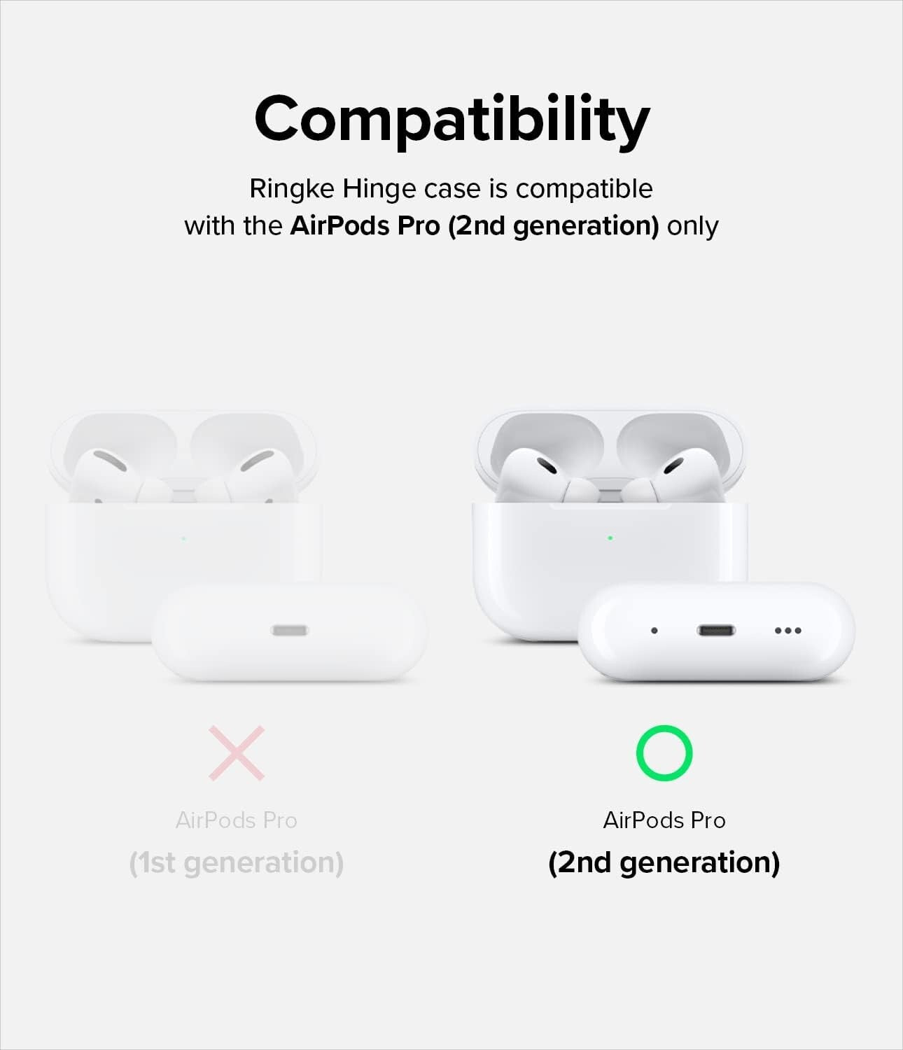 Ringke Hinge AntiYellowing Material Compatible AirPods Pro 2 Sturd