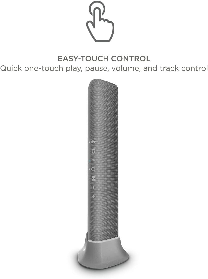 Ion Audio Meeting Mate Gray Wireless Bluetooth Speaker Soundbar w Stand