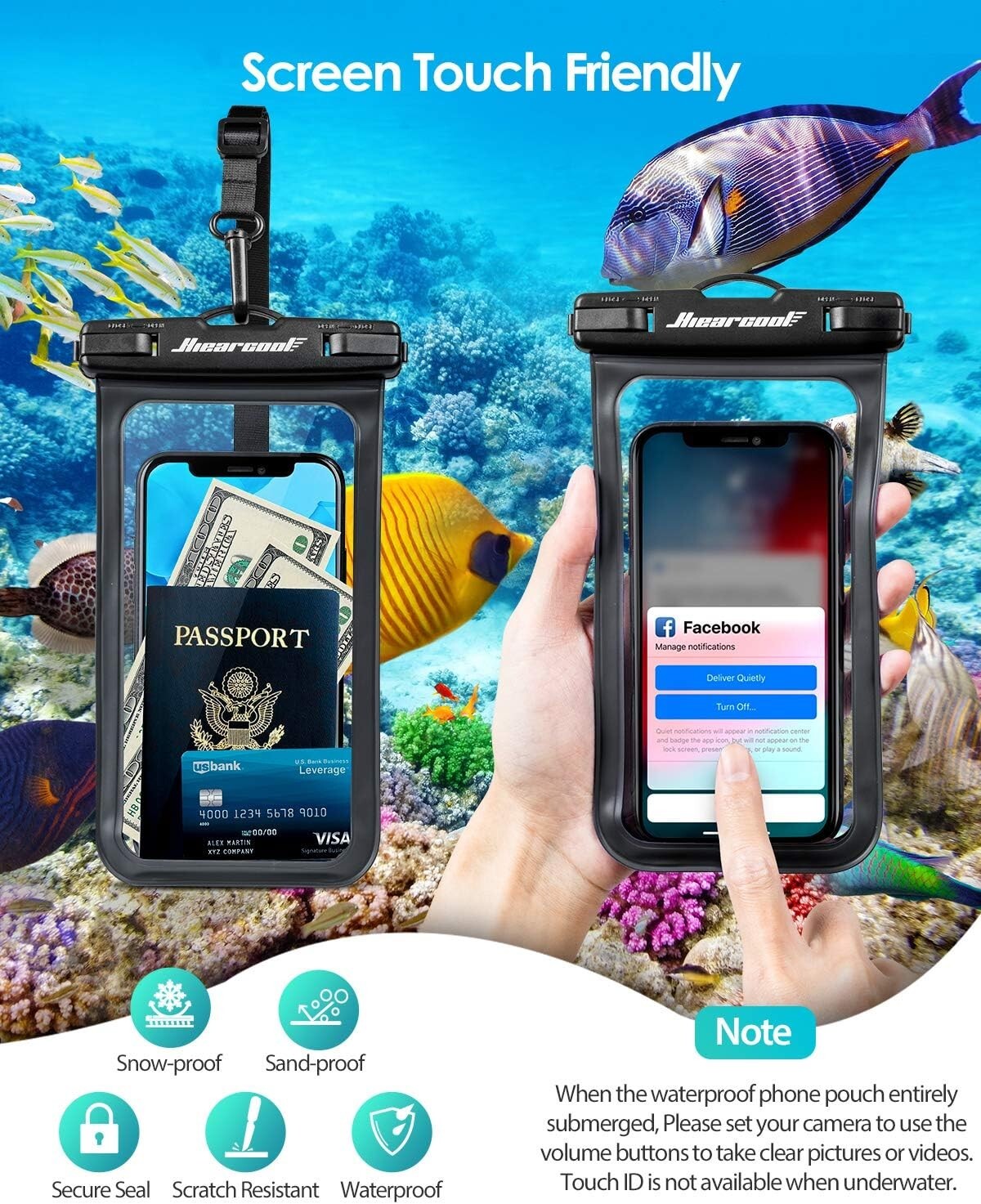 15-12 IPX8 Waterproof Phone Pouch Waterproof Phone iPhone Pro Max