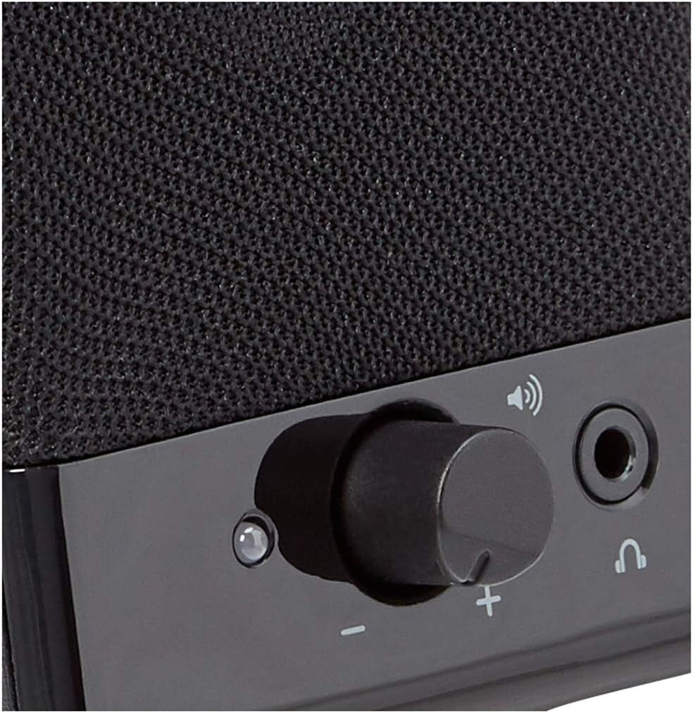 Amazon Basics Computer Speakers for Desktop / Laptop PC USB-Powered Black 2.1