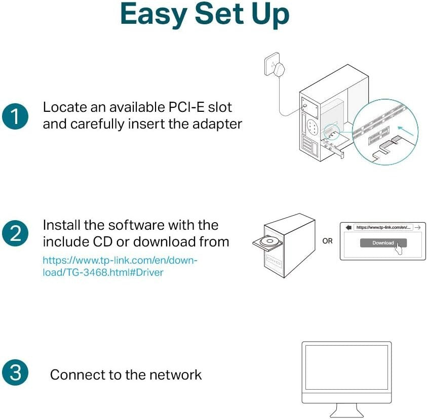 TP-Link TG-3468 1000mbps Gigabit Network Adapter