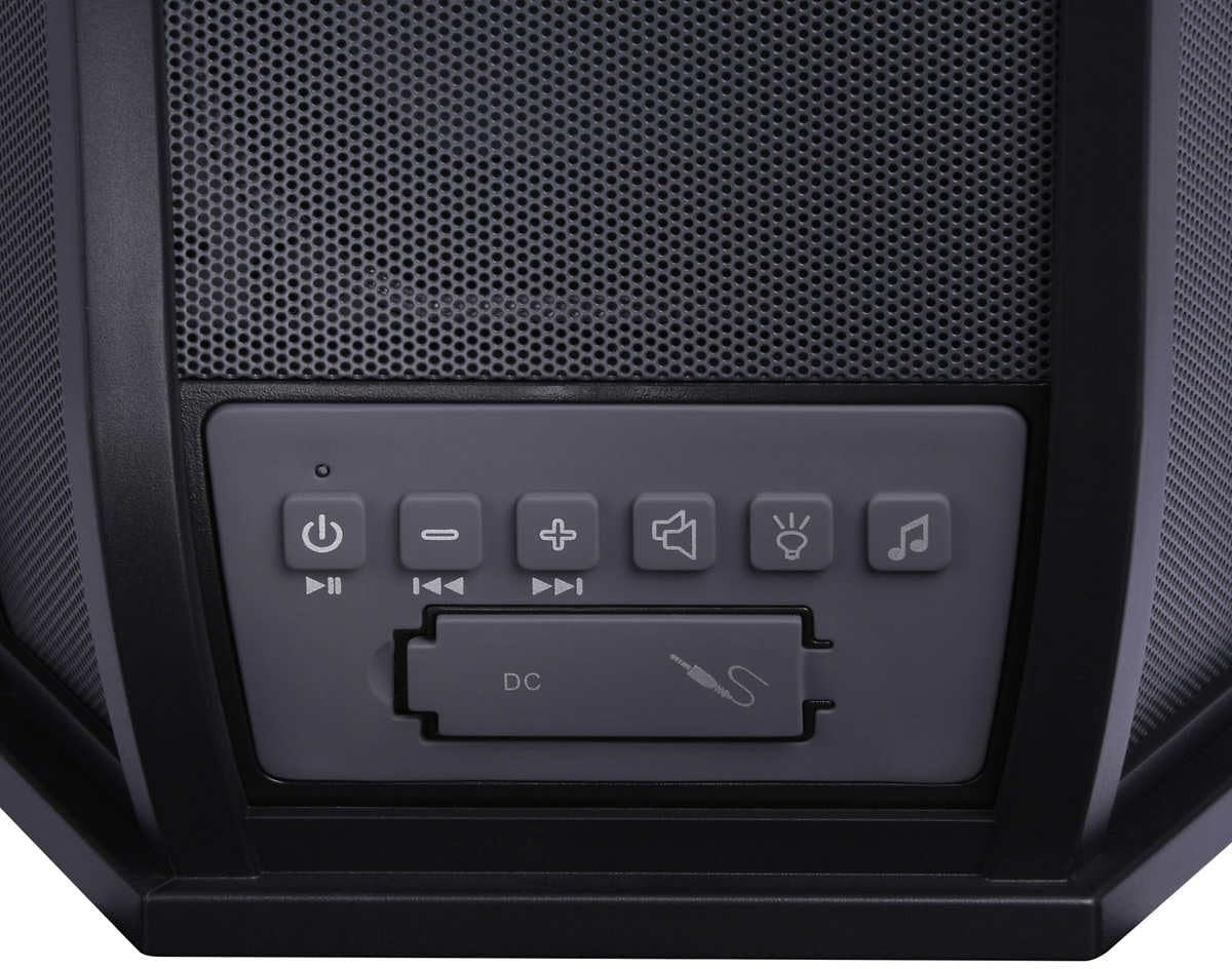 Acoustic Research Portable Outdoor Wireless Speaker, Led Flickering Flame Light