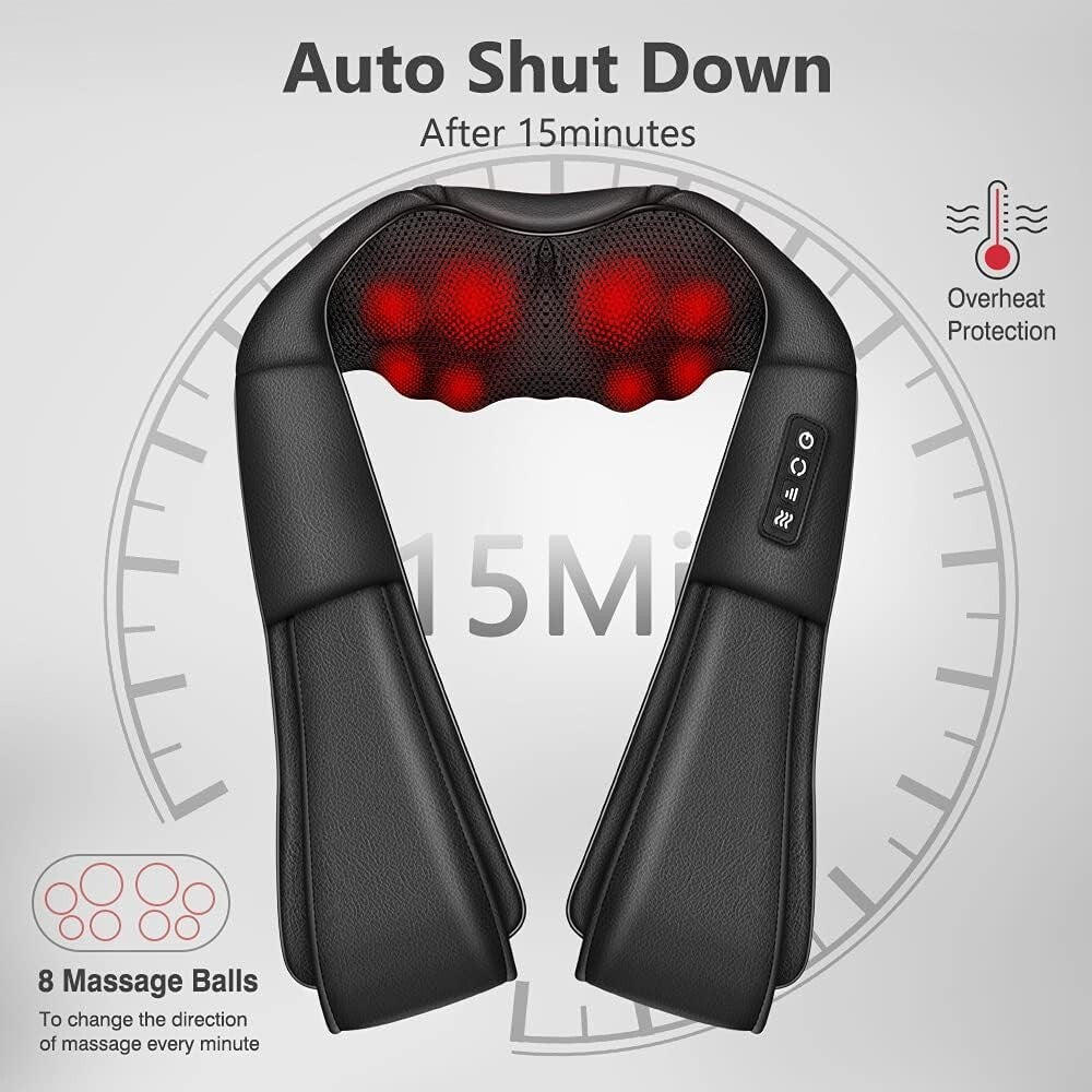 iKristin Neck Massager Heat Shiatsu Massager Neck Back Shoulder Foot