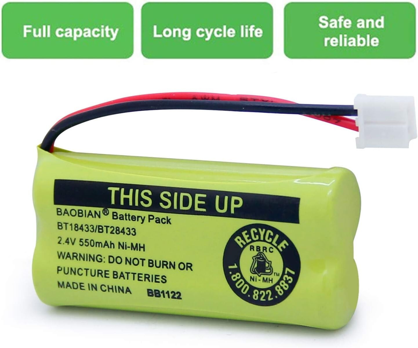 BT18433 BT28433 Cordless Phone Battery Compatible ATTLucent