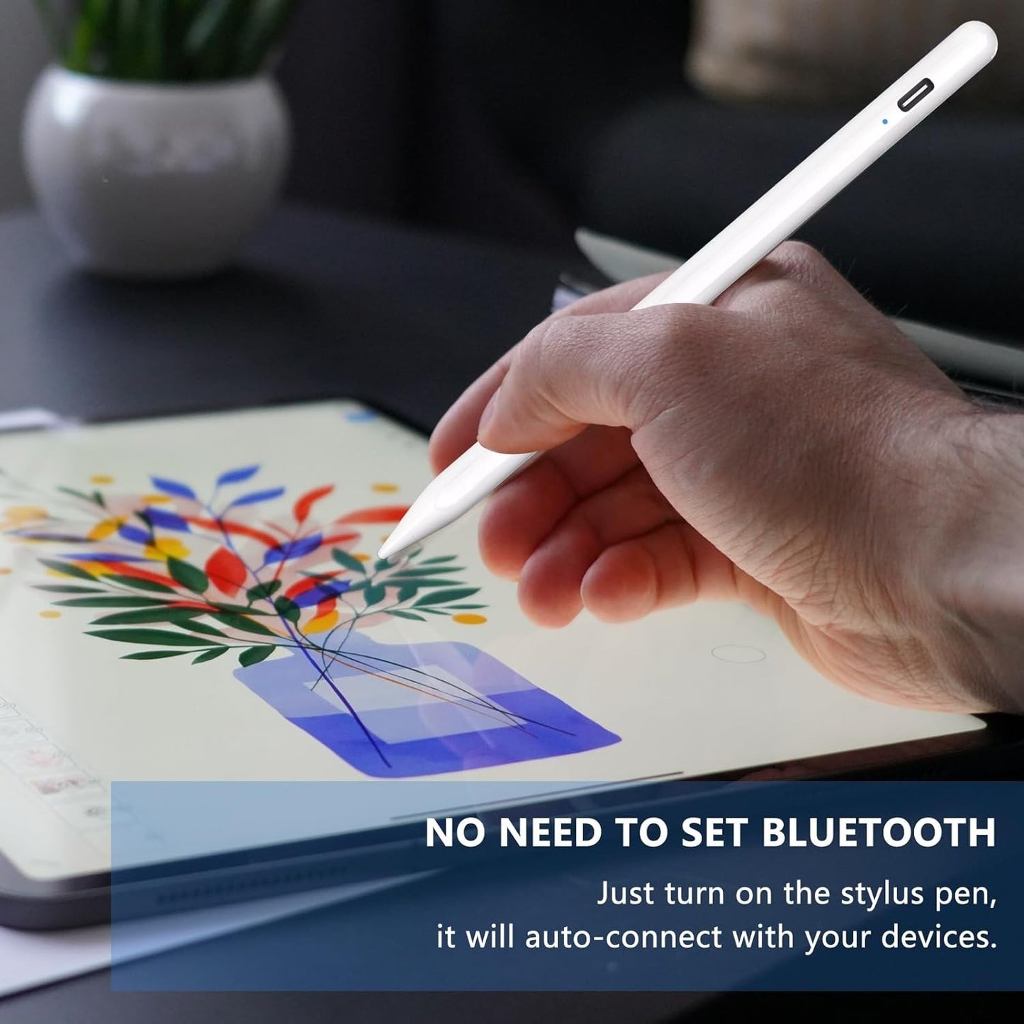 Active Stylus Pen for iOS/Android Touch Screen Comp. w/ Samsung, Lenovo, Huawei