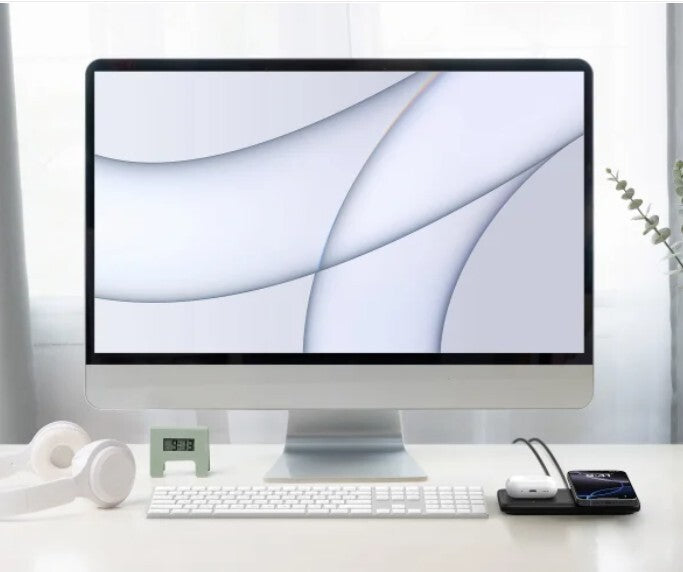 15W OEM Belkin 2in1 Magnetic Wireless Charging Pad Qi2