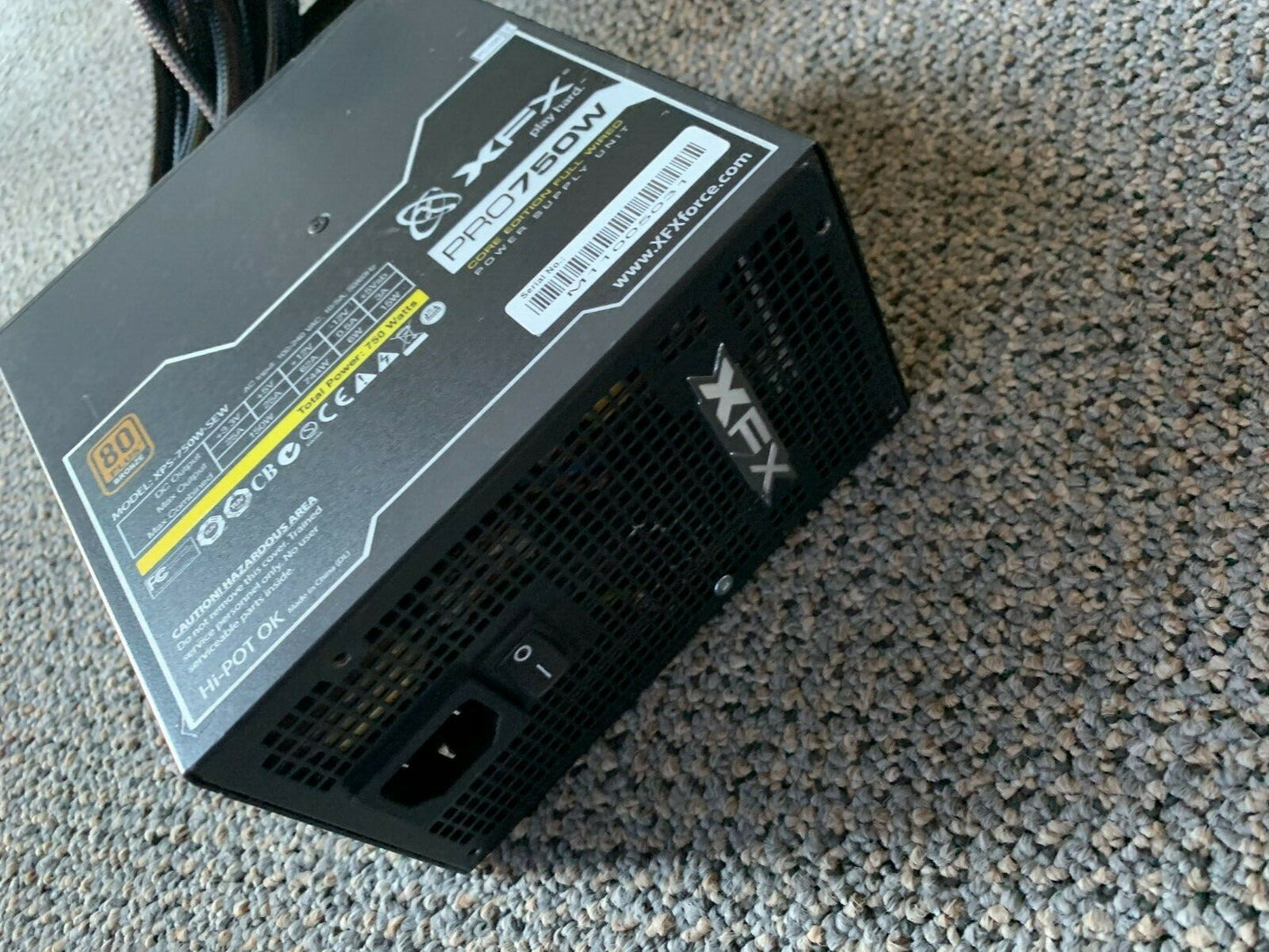 XFX PRO Core Edition Wired Power Supply Unit w All Cables