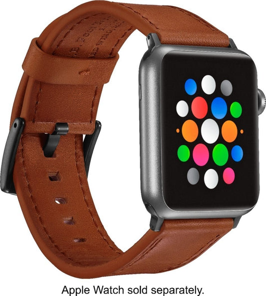 PT-AWB42PYL Platinum Genuine Leather Watch Strap 42mm44mm Papaya