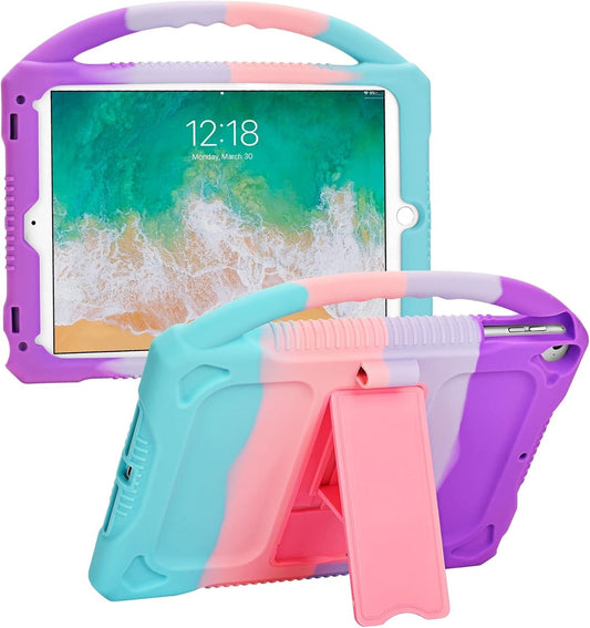 JOGUIIA iPad 9.7" Kids Case – Fits 6th/5th Gen, Air 1/2, Shockproof w/ Handle