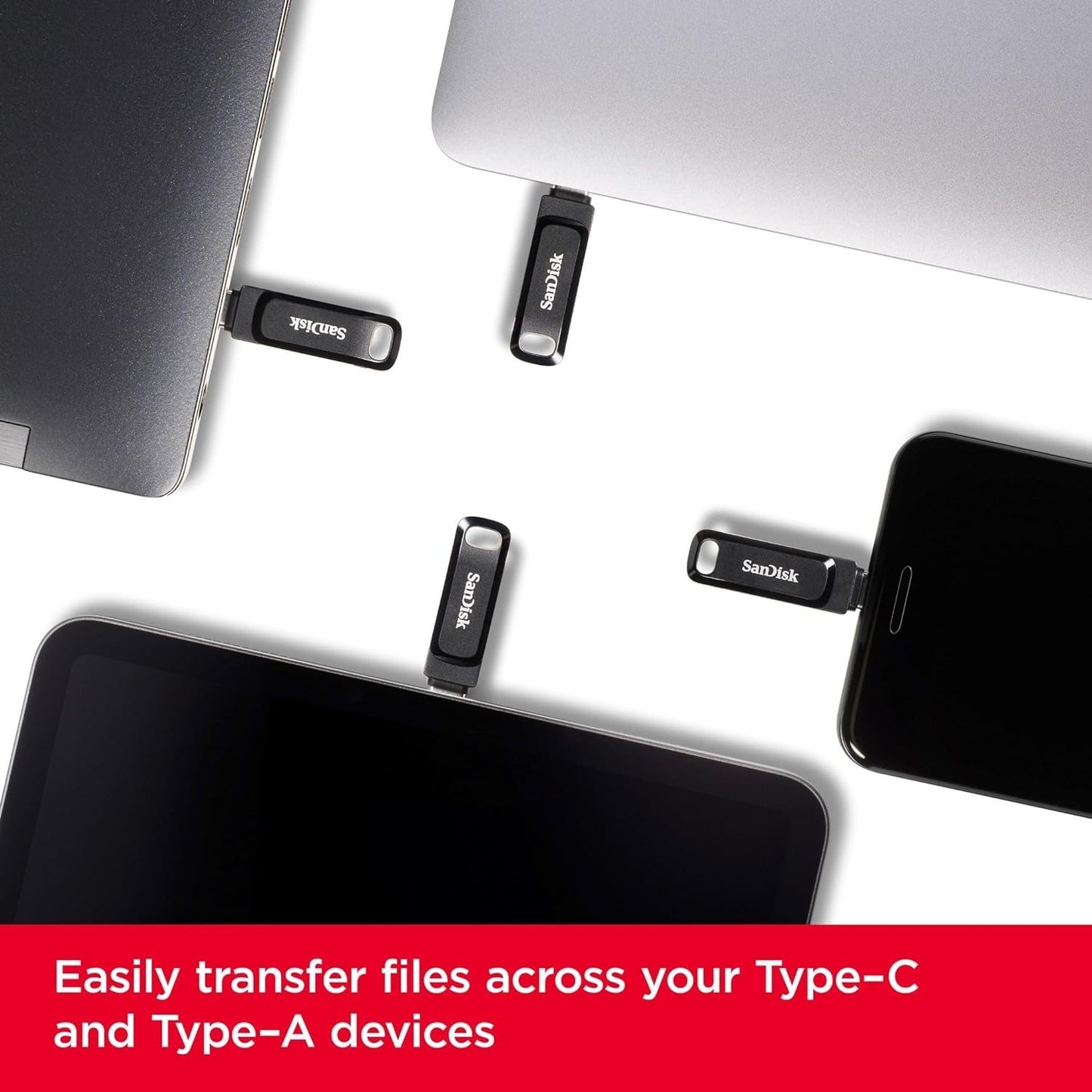 SanDisk 32GB Ultra Dual Drive Go USB Type-C Flash Drive Black SDDDC3-032G