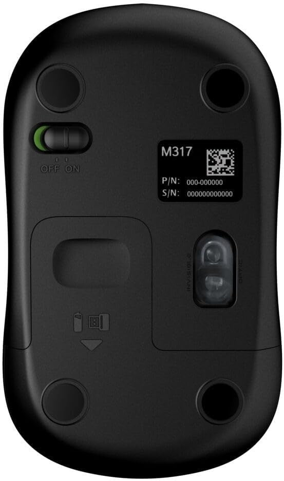 Logitech M317 Wireless Mouse 1000 DPI USB Nano Receiver Red PC/Mac/Laptop