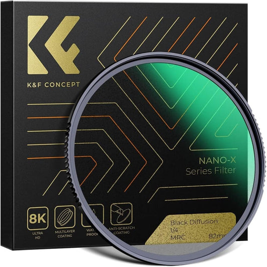 KF Concept 82mm Black Diffusion 14 Filter Mist Cinematic Scratch Resistant