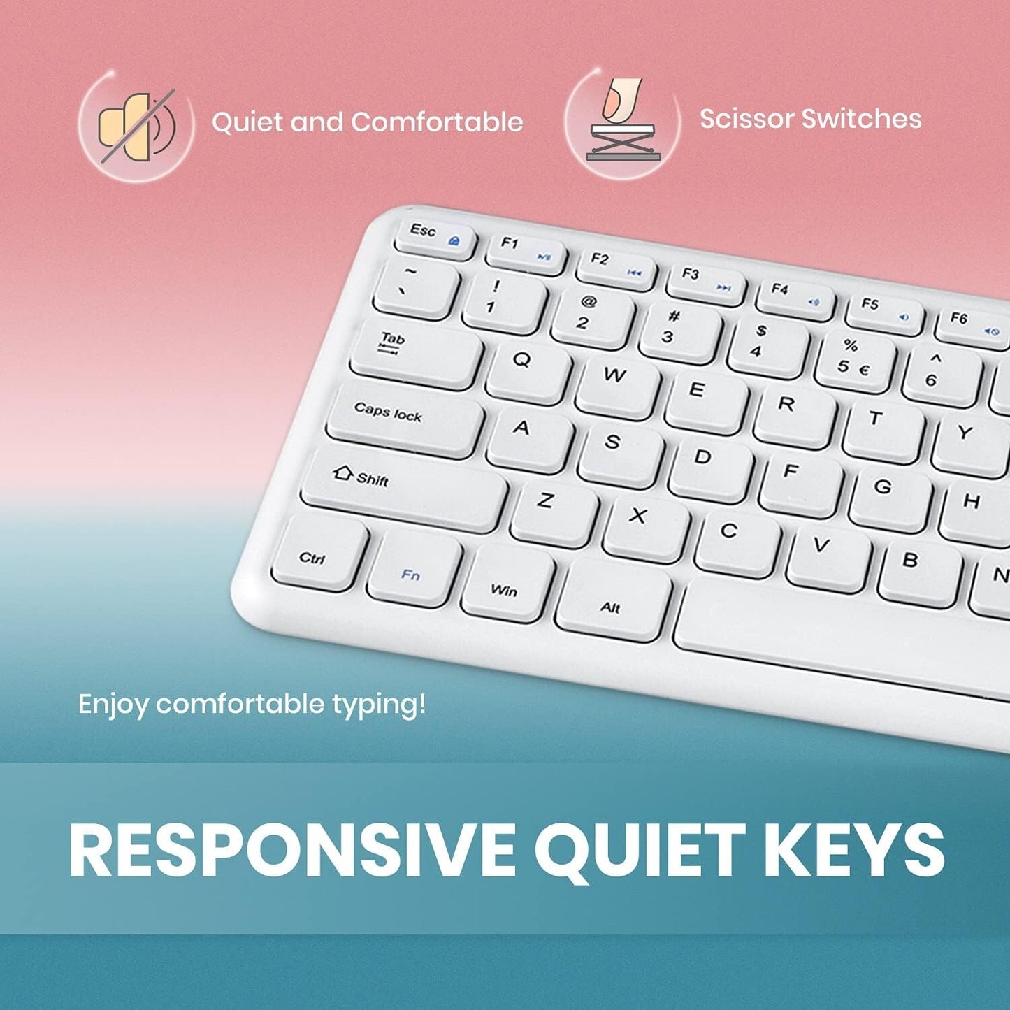 PERIBOARD-213W USB Perixx Wired Quiet Scissor Keyboard