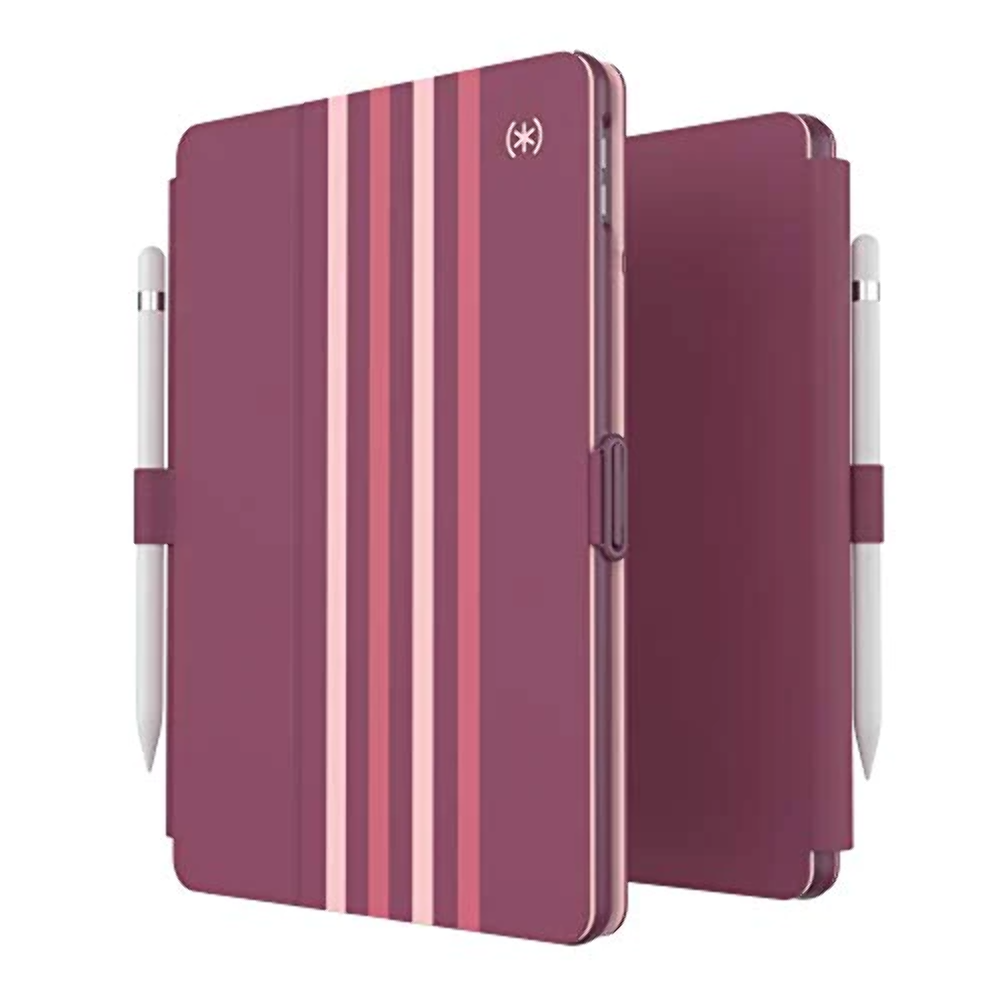 Speck Products Balance Folio Print iPad (2019/2020) Case and Stand, Crimson Fore