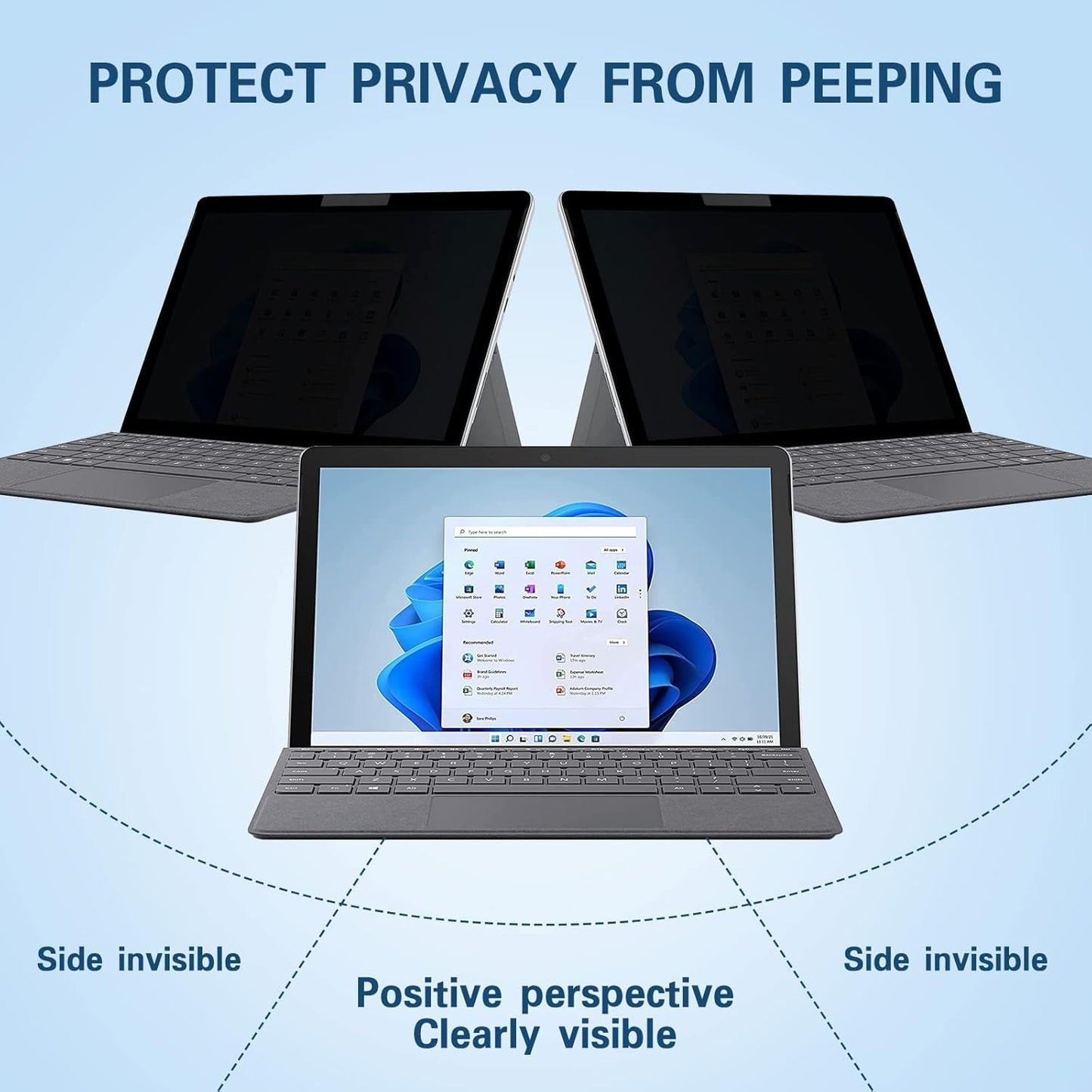 13.5" Privacy Screen for Surface Laptop 4/3/2/1– Anti-Blue Touch Ready Removable