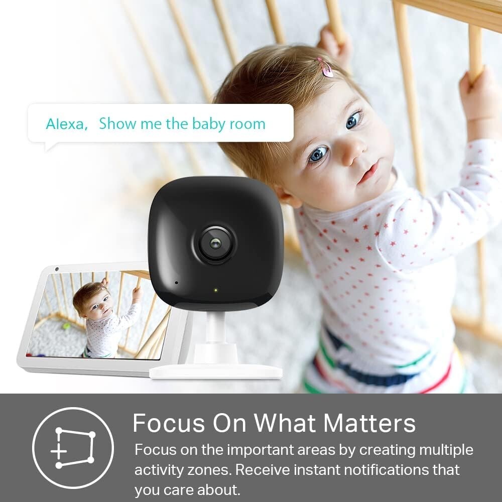 QHD Kasa Smart 2K Indoor Camera PersonBaby CryingMotion Detection 2way audio