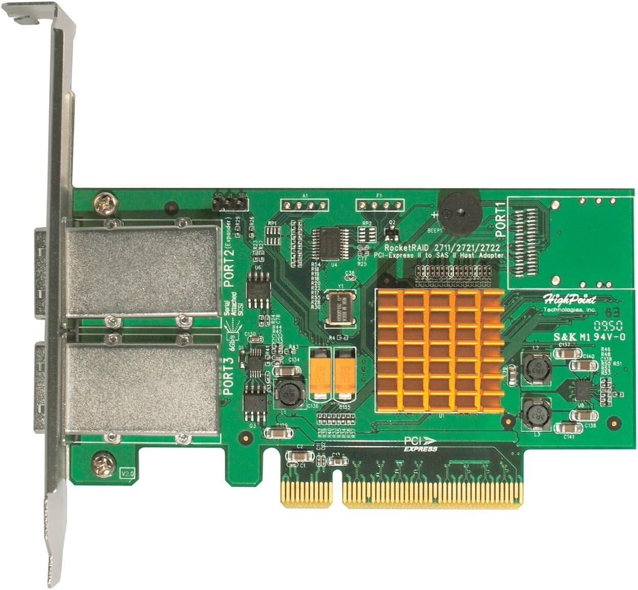 2722 SAS HighPoint RocketRAID 8Port External 6Gbs PCIe 20 x8