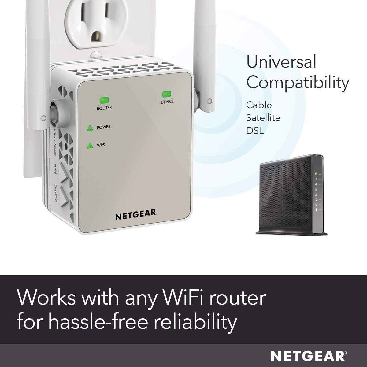 NETGEAR EX6120 WiFi Range Extender Coverage Up to Sq Ft 25 Devices