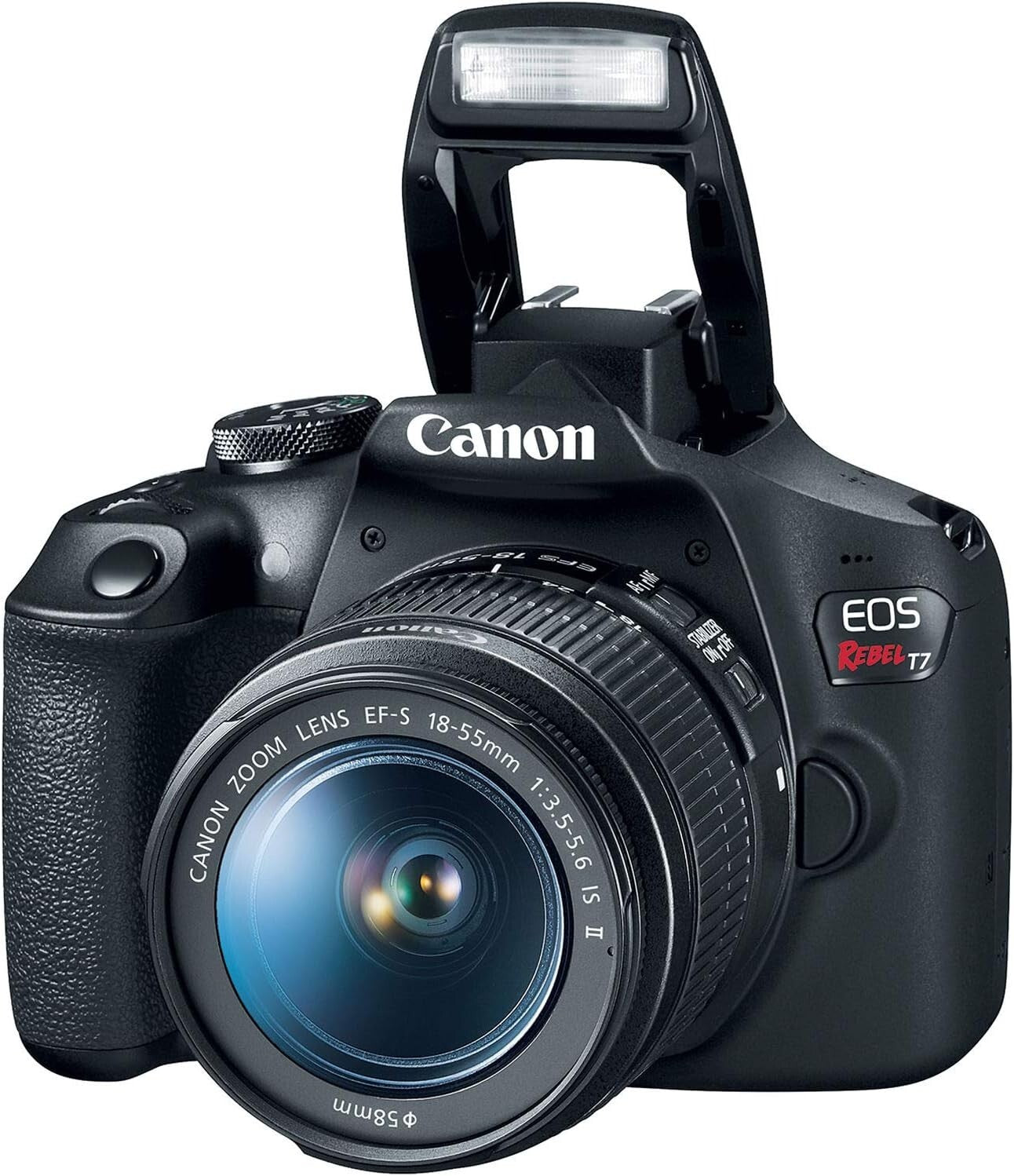 EOS DSLR Canon Rebel T7 Camera2 Lens Kit 55mmEF 300mm Lens Black