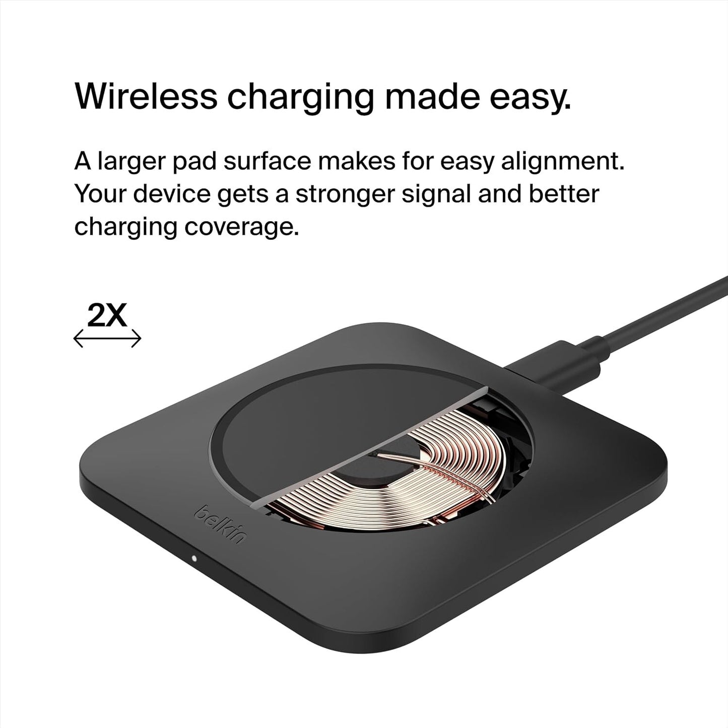 15W WIA007TTBK Belkin BoostCharge Pro Wireless Charging Pad Black