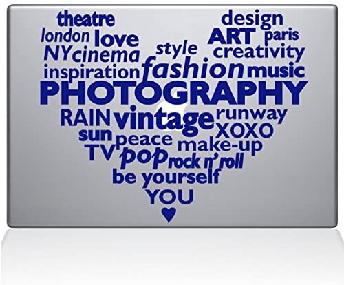 1040-MAC-13X-LB Decal Guru Contemporary Culture Heart Vinyl Sticker 13 Mac