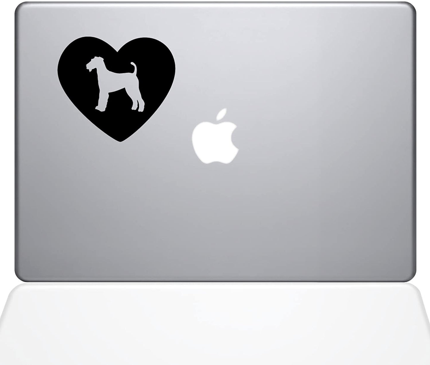Decal Guru Heart Airedale Terrier Decal Vinyl Sticker 13 MacBook Pro