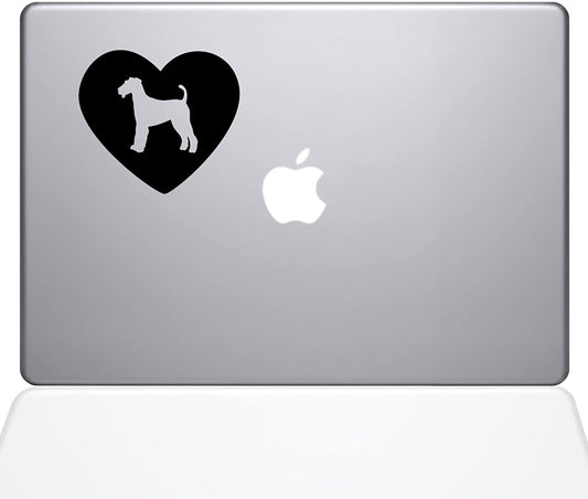 Decal Guru Heart Airedale Terrier Decal Vinyl Sticker 13 MacBook Pro