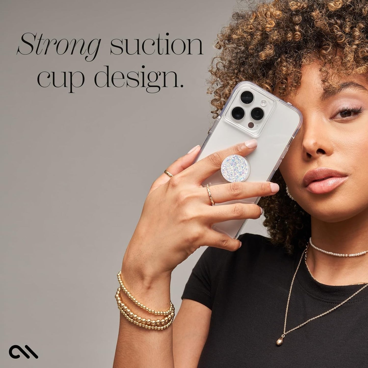 Case-Mate Minis Phone Stand & Grip – Suction Cup, Removable, Wireless Charging