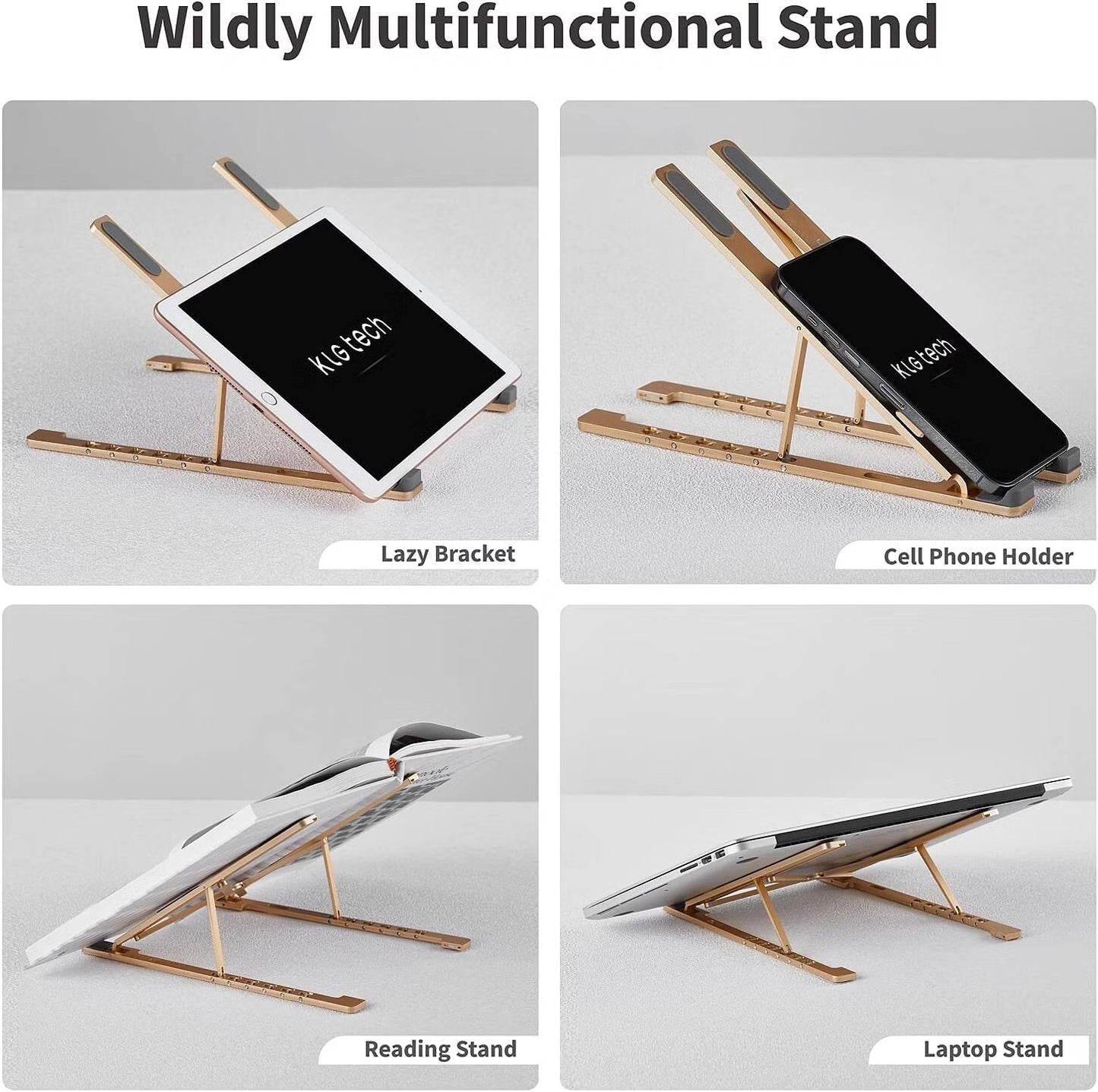 Laptop Stand KLGtech Laptop Holder Riser Computer Tablet Stand 6 Angles Adjust