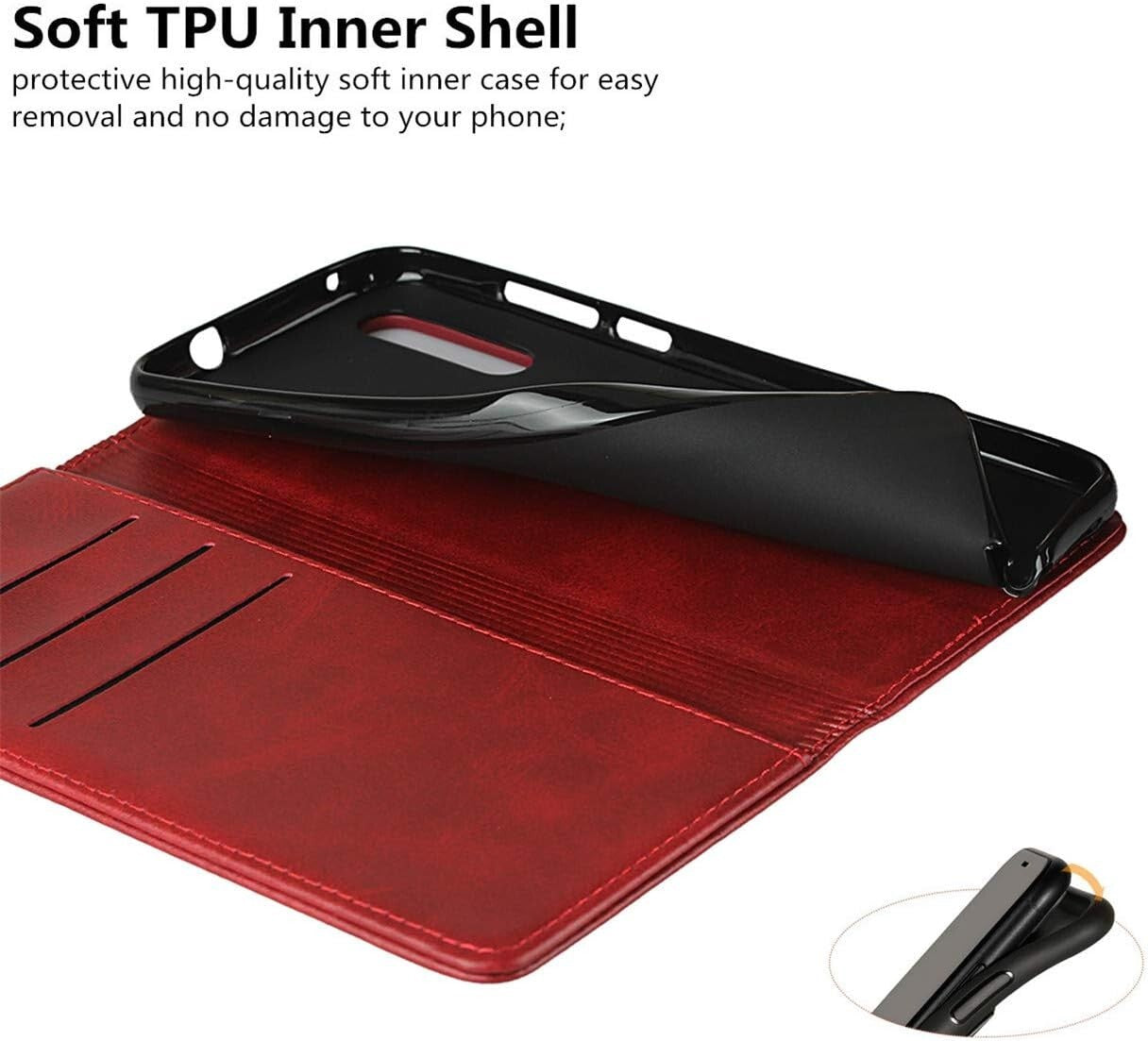 Wallet Premium PU Leather Magnetic Motorola I Action Multifunction