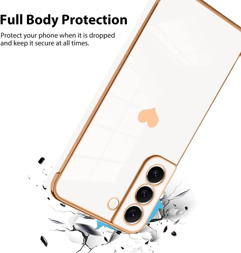 Samsung S22 Bonoma Compatible Galaxy 5G Love Heart Plating Electroplat