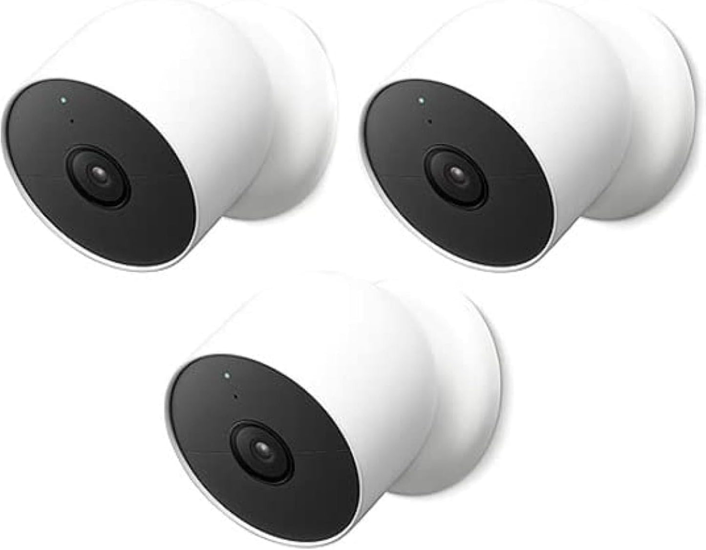 3PK Google Nest 1080p IndoorOutdoor BatteryOperated Security Camera 2nd Gen