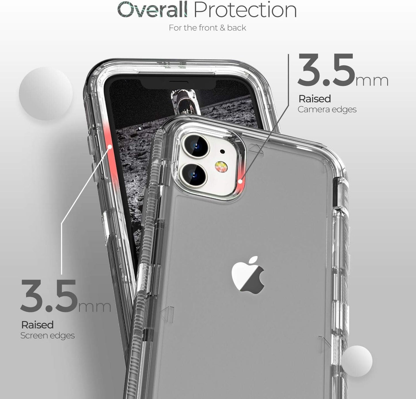 ORIbox Compatible w iPhone 11 Heavy Duty Shockproof AntiFall Clear