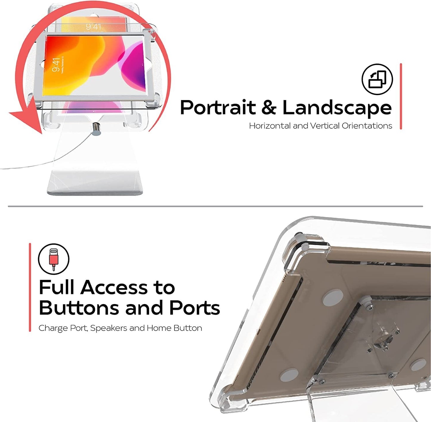 CTA Premium ScratchResistant Security Translucent Acrylic Kiosk iPad 789