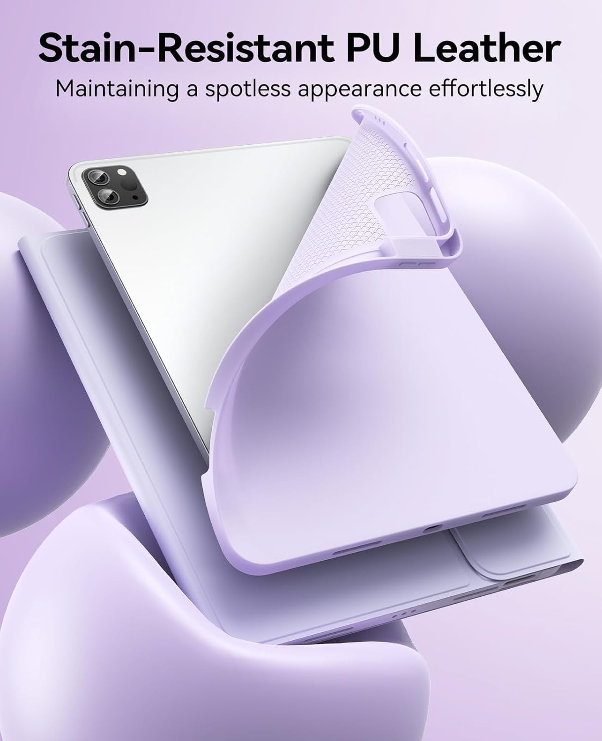 GreenLaw Keyboard Case for iPad Air/Pro 11" – Backlit, Trackpad – Light Purple