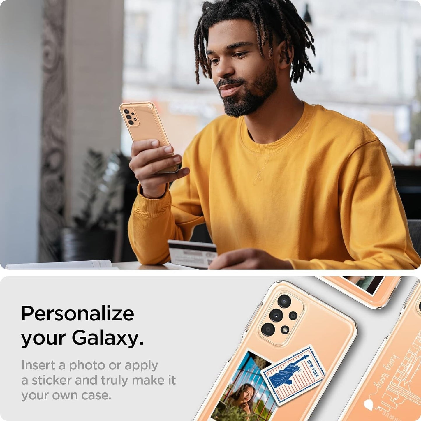 A13 2022 Spigen Ultra Hybrid Designed Galaxy Crystal Clear