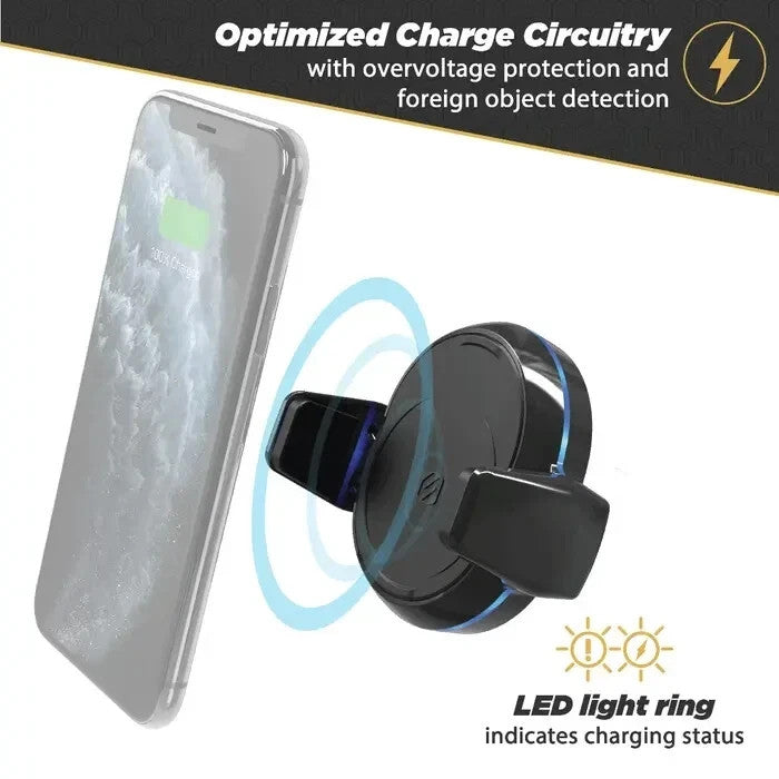 Scosche MagicGrip Window Dash Vent Wireless Charging Mount MGQV3WDDP-CP0