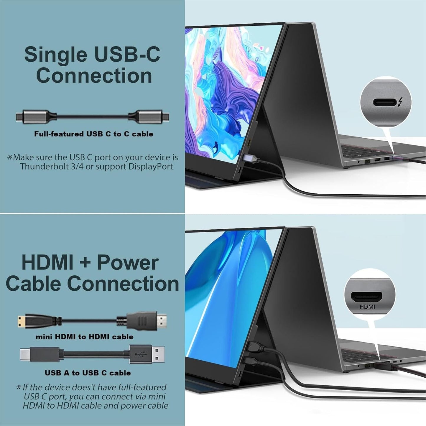 FHD 1080P Innoview Portable Monitor 156 Inch C Second External Monitor