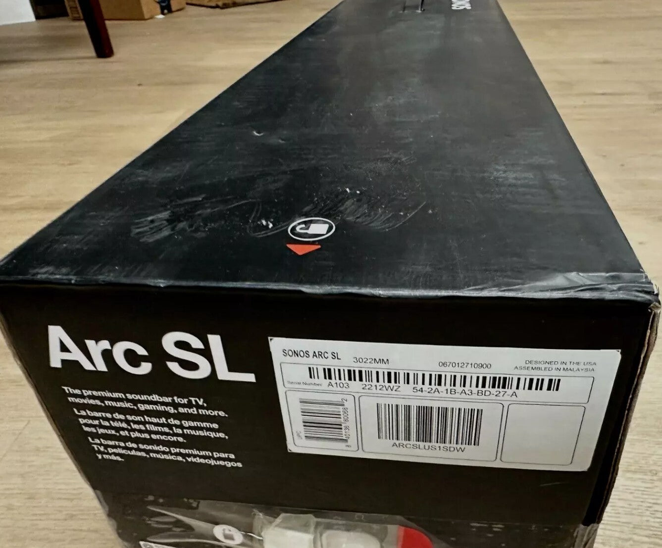 Sonos Arc SL Soundbar Dolby Atmos 3D Surround Rich Bass Black